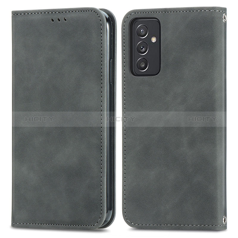 Custodia Portafoglio In Pelle Cover con Supporto S04D per Samsung Galaxy A15 4G Grigio