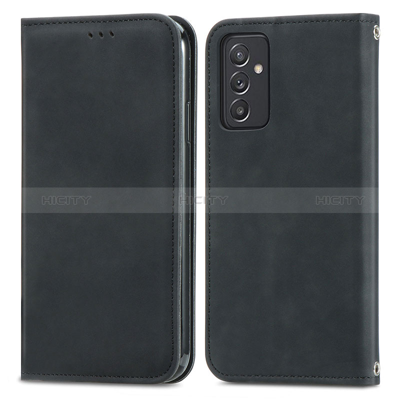 Custodia Portafoglio In Pelle Cover con Supporto S04D per Samsung Galaxy A15 LTE Nero