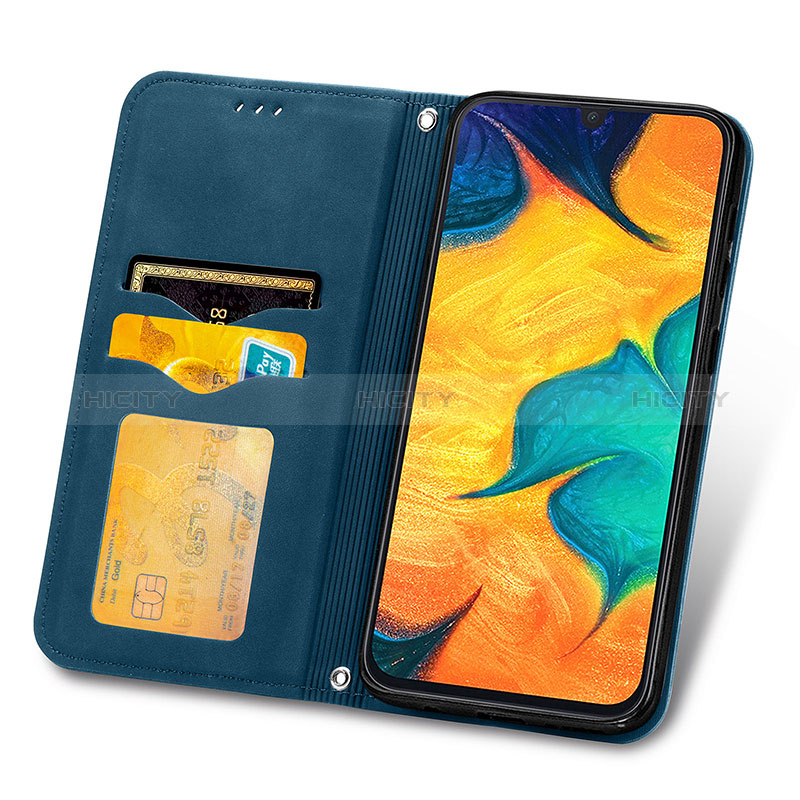 Custodia Portafoglio In Pelle Cover con Supporto S04D per Samsung Galaxy A20