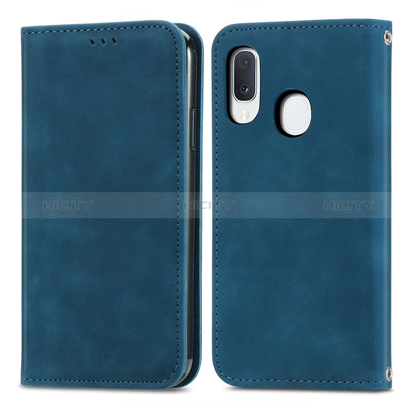 Custodia Portafoglio In Pelle Cover con Supporto S04D per Samsung Galaxy A20e