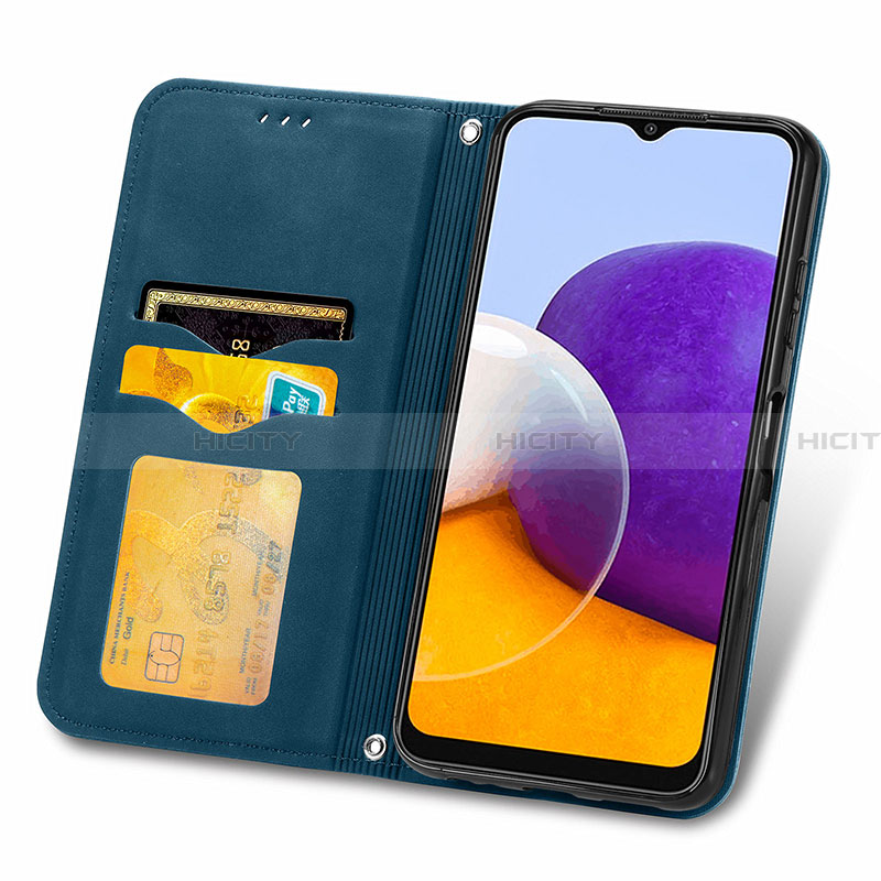 Custodia Portafoglio In Pelle Cover con Supporto S04D per Samsung Galaxy A22 5G