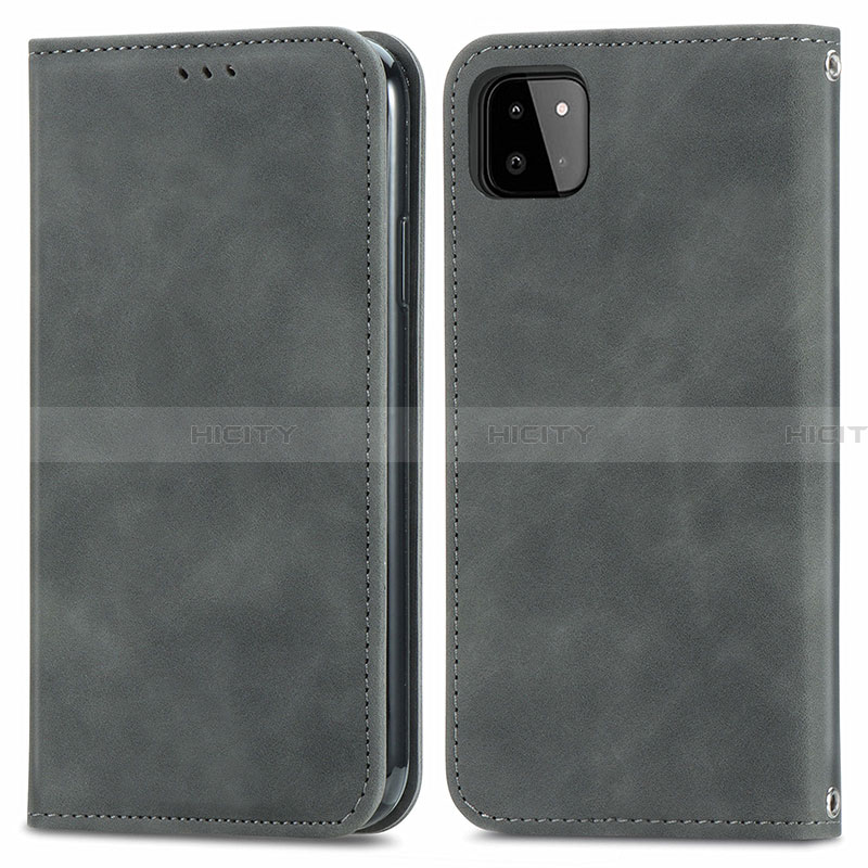 Custodia Portafoglio In Pelle Cover con Supporto S04D per Samsung Galaxy A22 5G Grigio