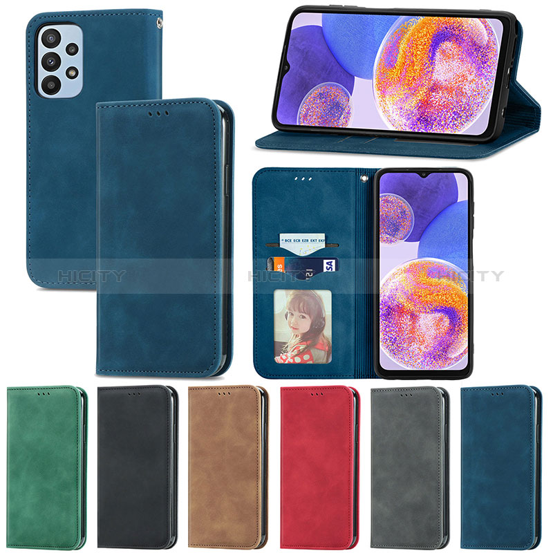 Custodia Portafoglio In Pelle Cover con Supporto S04D per Samsung Galaxy A23 5G