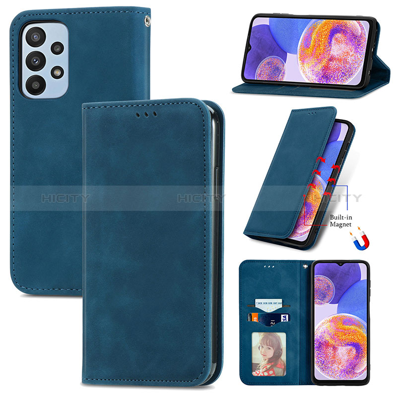 Custodia Portafoglio In Pelle Cover con Supporto S04D per Samsung Galaxy A23 5G