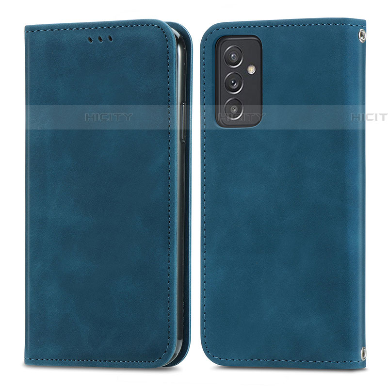 Custodia Portafoglio In Pelle Cover con Supporto S04D per Samsung Galaxy A24 4G Blu