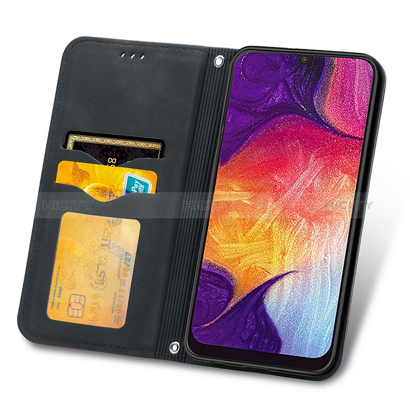 Custodia Portafoglio In Pelle Cover con Supporto S04D per Samsung Galaxy A30S