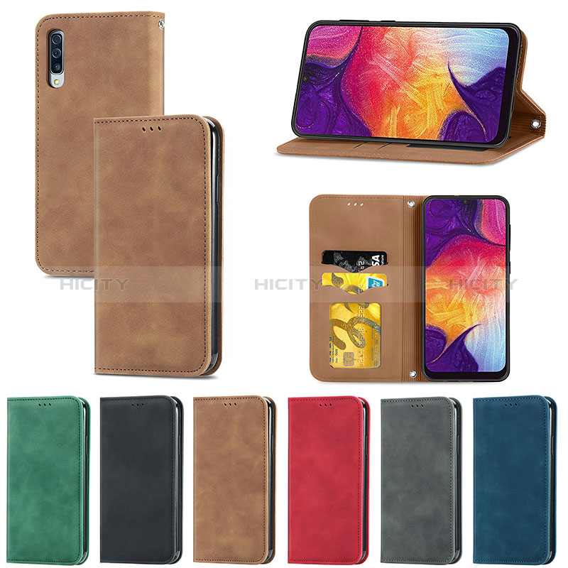 Custodia Portafoglio In Pelle Cover con Supporto S04D per Samsung Galaxy A30S