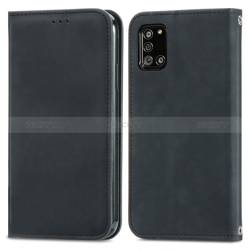 Custodia Portafoglio In Pelle Cover con Supporto S04D per Samsung Galaxy A31 Nero