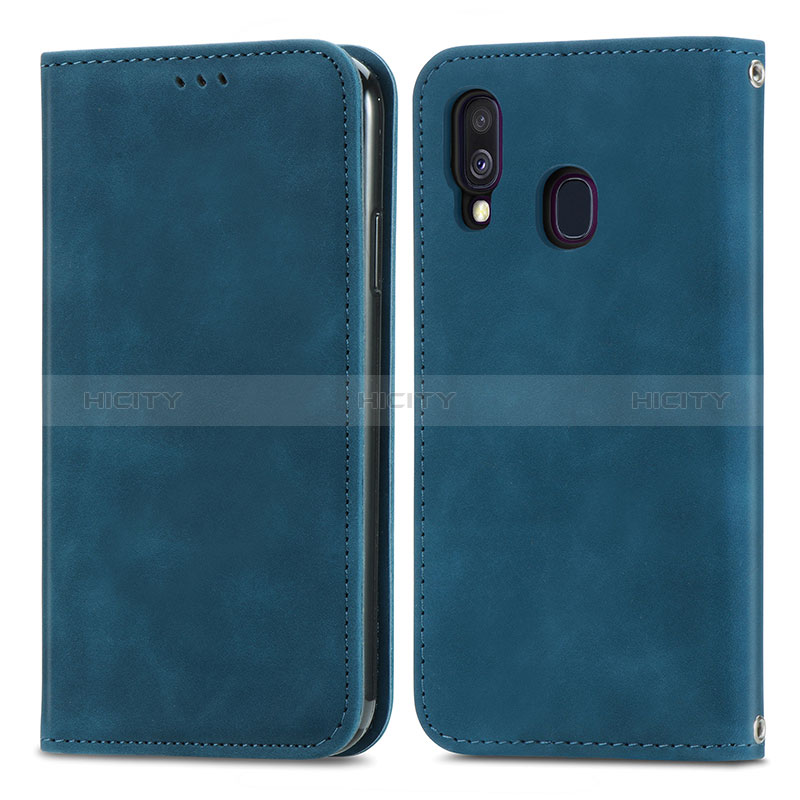 Custodia Portafoglio In Pelle Cover con Supporto S04D per Samsung Galaxy A40