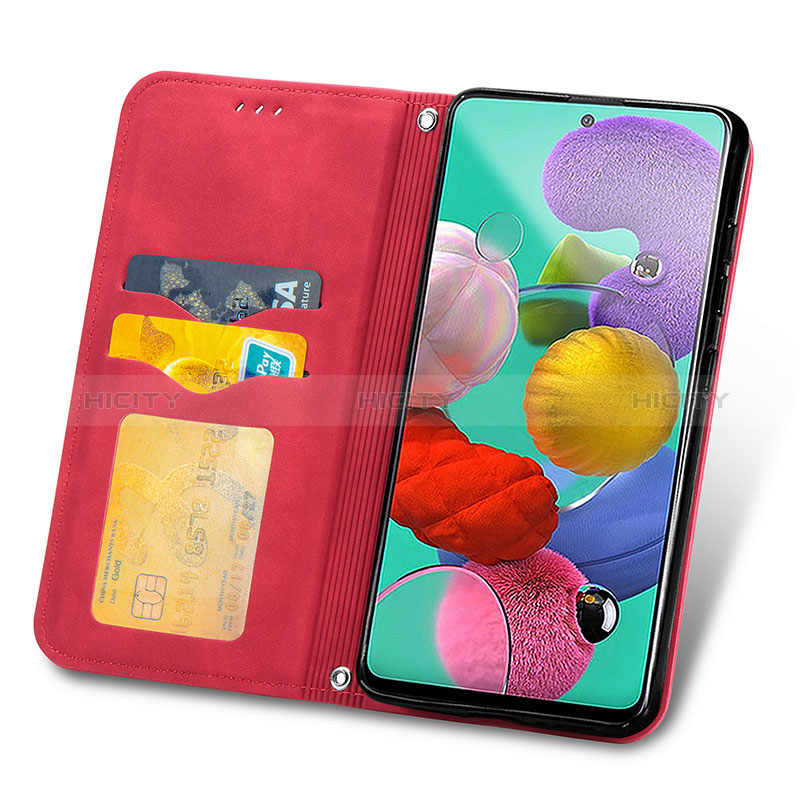 Custodia Portafoglio In Pelle Cover con Supporto S04D per Samsung Galaxy A71 5G