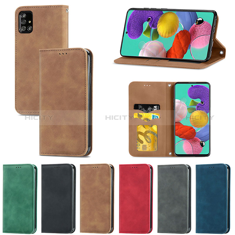 Custodia Portafoglio In Pelle Cover con Supporto S04D per Samsung Galaxy A71 5G