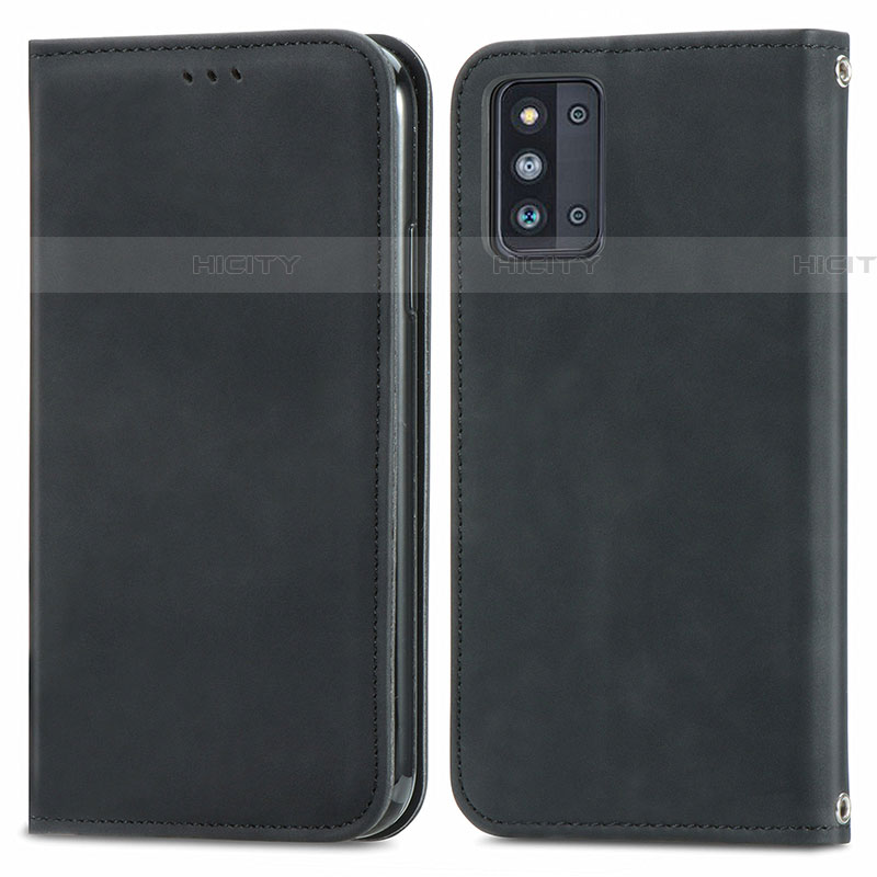 Custodia Portafoglio In Pelle Cover con Supporto S04D per Samsung Galaxy F52 5G Nero