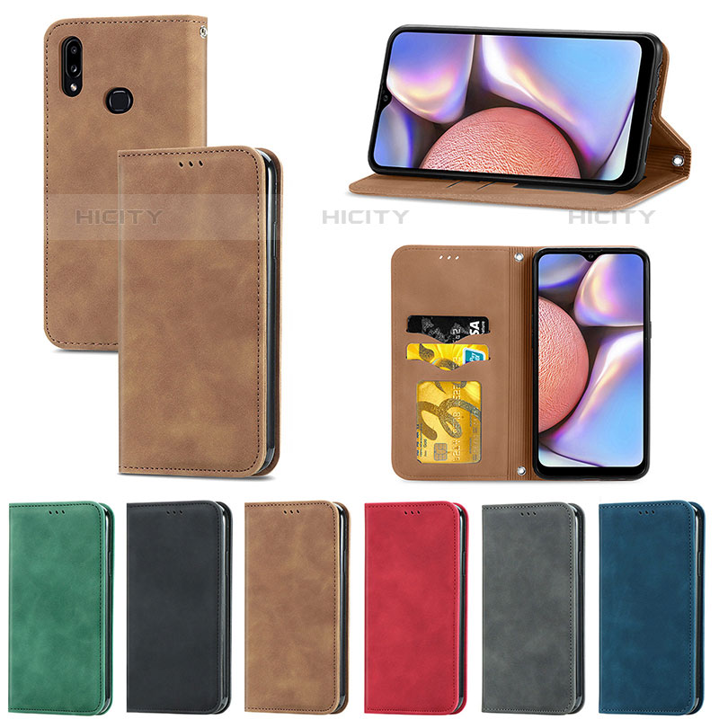 Custodia Portafoglio In Pelle Cover con Supporto S04D per Samsung Galaxy M01s