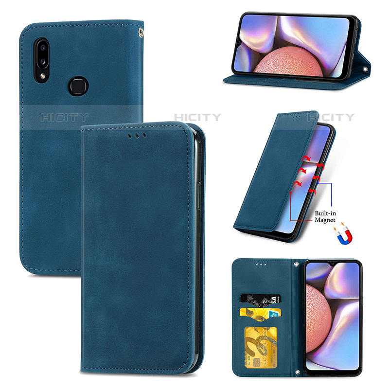 Custodia Portafoglio In Pelle Cover con Supporto S04D per Samsung Galaxy M01s