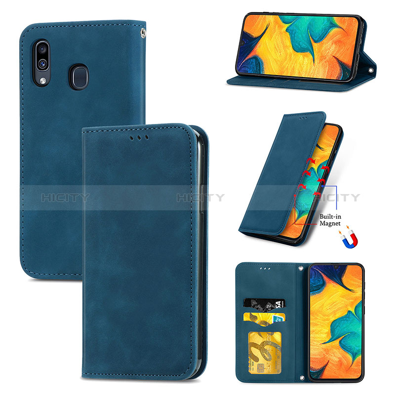 Custodia Portafoglio In Pelle Cover con Supporto S04D per Samsung Galaxy M10S