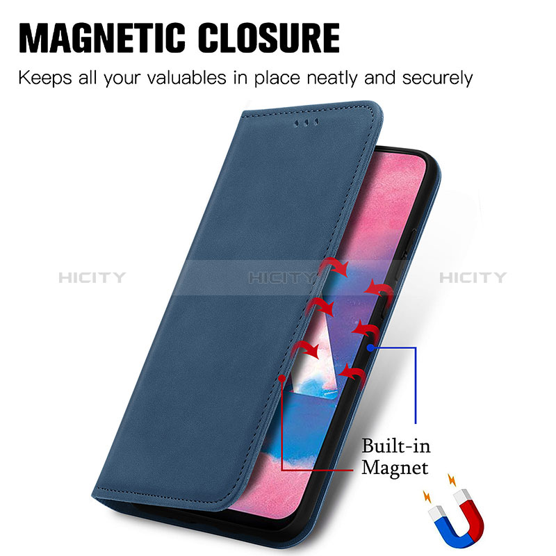 Custodia Portafoglio In Pelle Cover con Supporto S04D per Samsung Galaxy M30