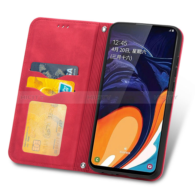 Custodia Portafoglio In Pelle Cover con Supporto S04D per Samsung Galaxy M40