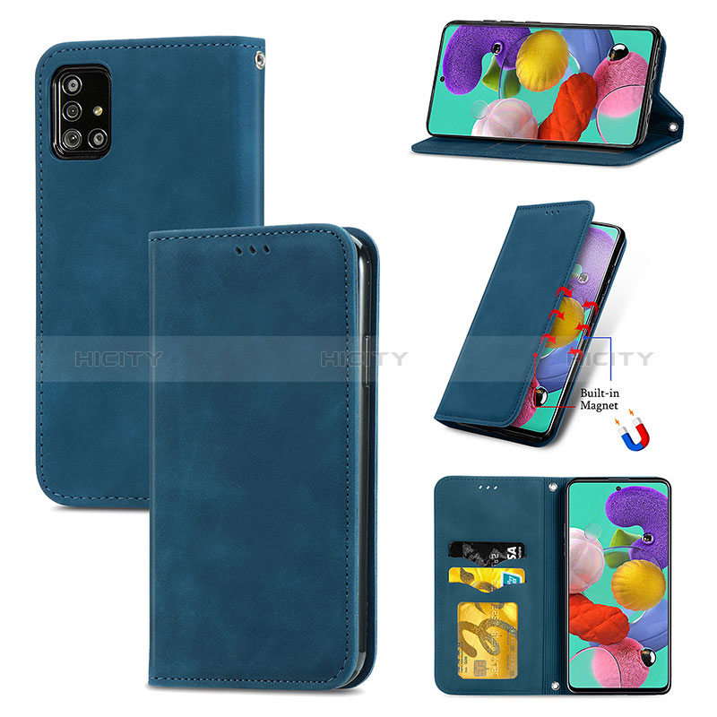 Custodia Portafoglio In Pelle Cover con Supporto S04D per Samsung Galaxy M40S