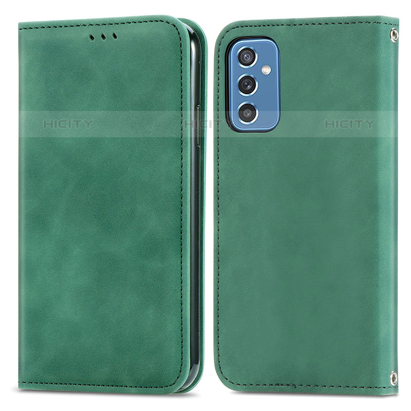 Custodia Portafoglio In Pelle Cover con Supporto S04D per Samsung Galaxy M52 5G Verde