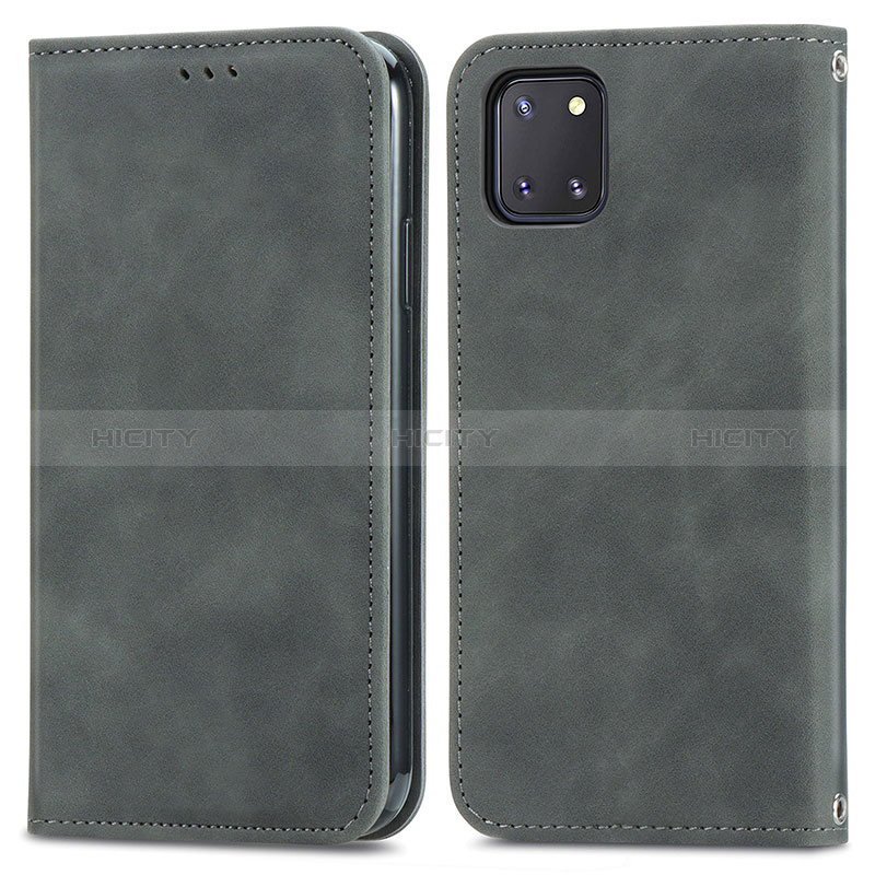 Custodia Portafoglio In Pelle Cover con Supporto S04D per Samsung Galaxy M60s Grigio