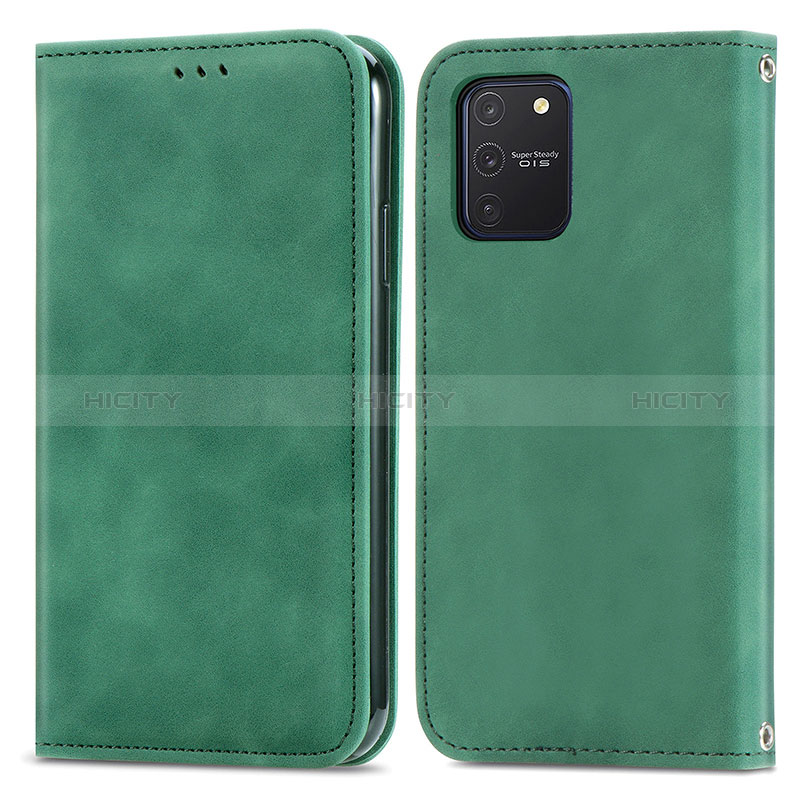 Custodia Portafoglio In Pelle Cover con Supporto S04D per Samsung Galaxy M80S Verde