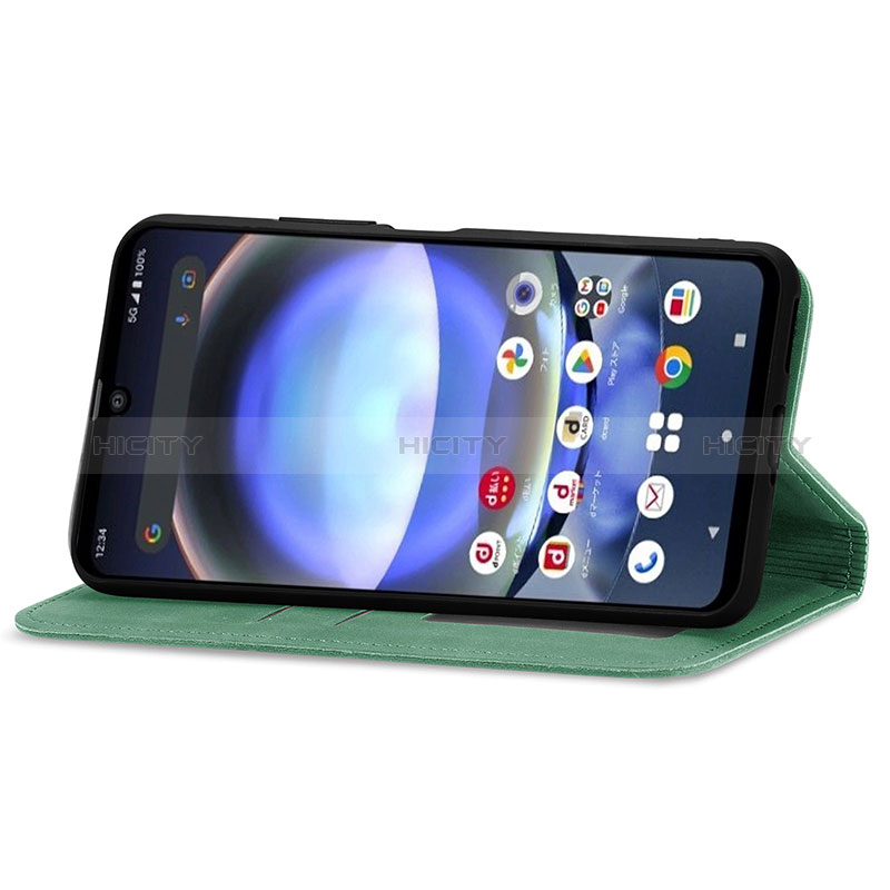 Custodia Portafoglio In Pelle Cover con Supporto S04D per Sharp Aquos R8