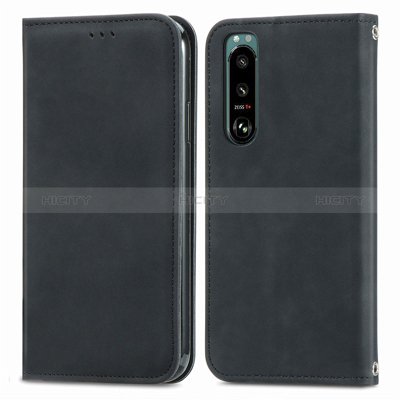 Custodia Portafoglio In Pelle Cover con Supporto S04D per Sony Xperia 5 IV