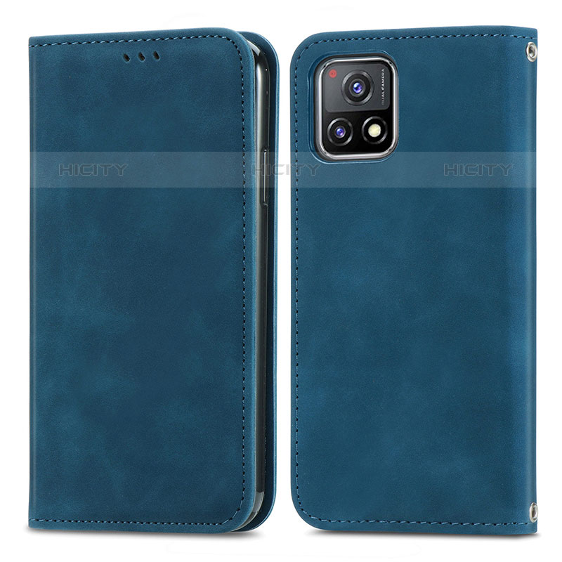 Custodia Portafoglio In Pelle Cover con Supporto S04D per Vivo Y52s 5G Blu