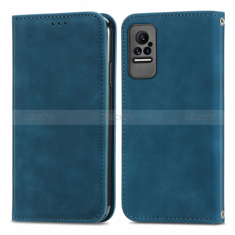 Custodia Portafoglio In Pelle Cover con Supporto S04D per Xiaomi Civi 1S 5G Blu