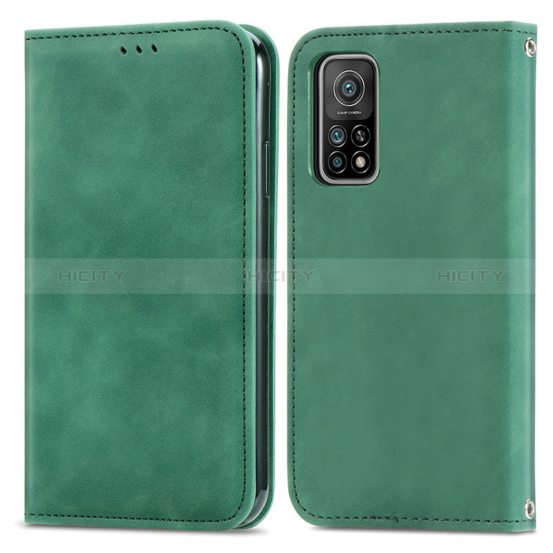 Custodia Portafoglio In Pelle Cover con Supporto S04D per Xiaomi Mi 10T Pro 5G Verde