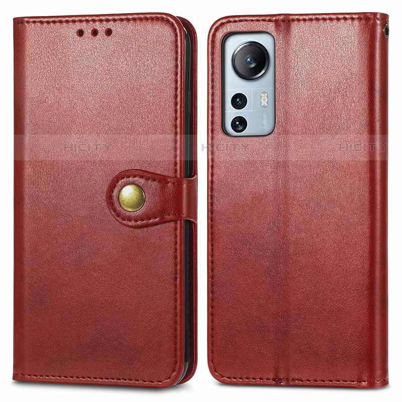 Custodia Portafoglio In Pelle Cover con Supporto S04D per Xiaomi Mi 12S 5G Rosso