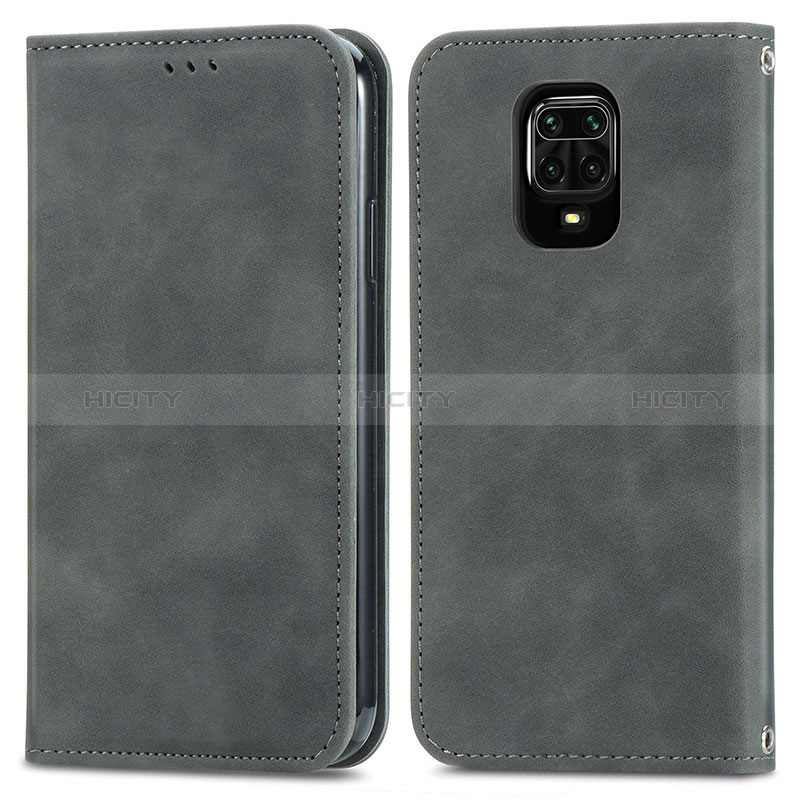 Custodia Portafoglio In Pelle Cover con Supporto S04D per Xiaomi Poco M2 Pro Grigio