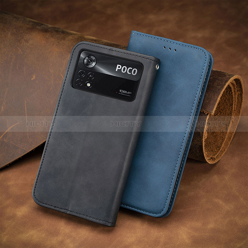 Custodia Portafoglio In Pelle Cover con Supporto S04D per Xiaomi Poco X4 Pro 5G