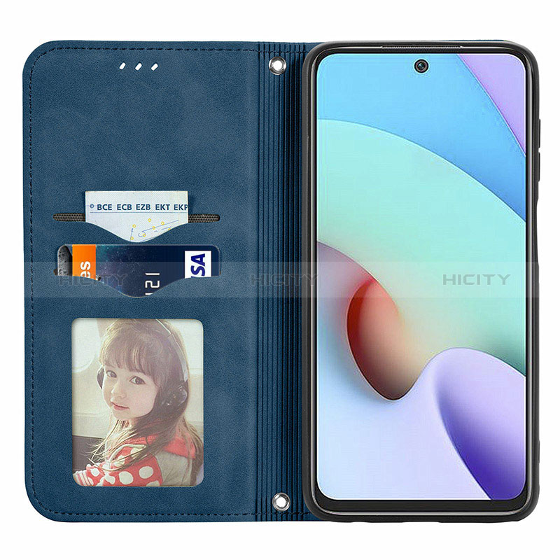 Custodia Portafoglio In Pelle Cover con Supporto S04D per Xiaomi Redmi 10 4G