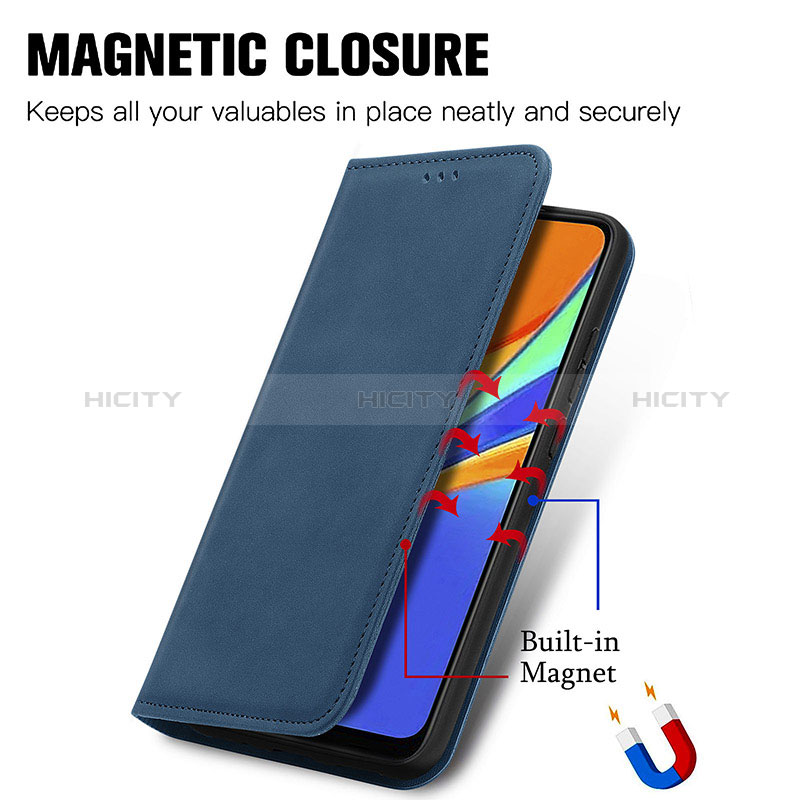 Custodia Portafoglio In Pelle Cover con Supporto S04D per Xiaomi Redmi 9 Activ