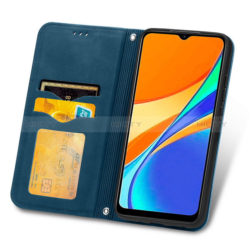 Custodia Portafoglio In Pelle Cover con Supporto S04D per Xiaomi Redmi 9 Activ