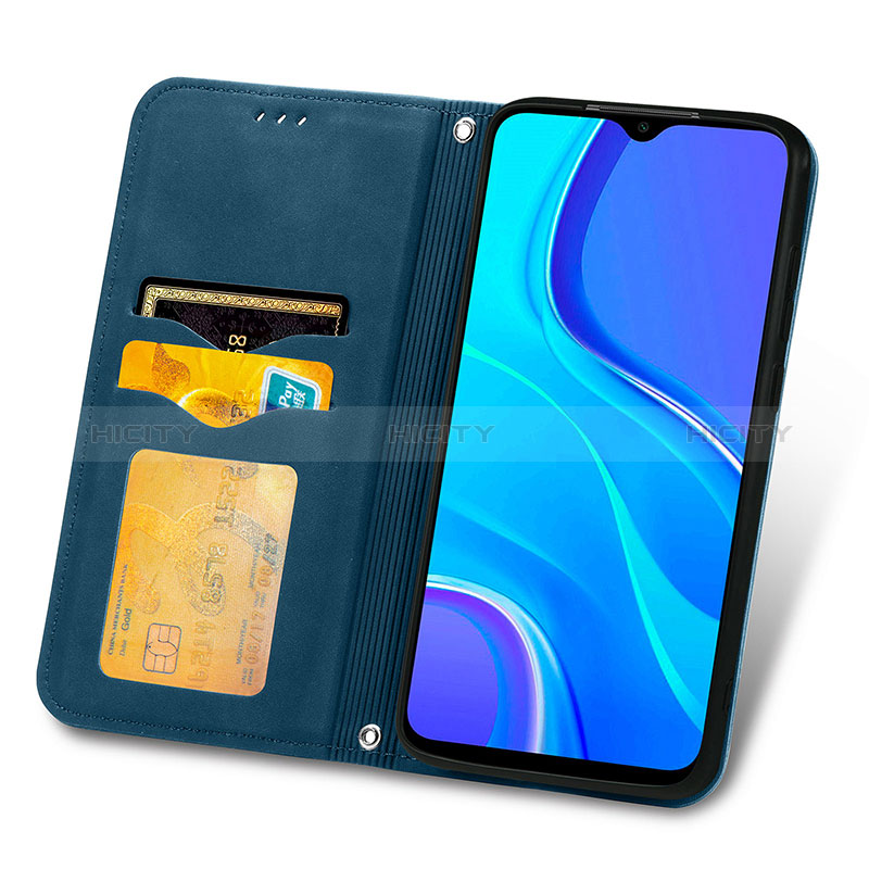 Custodia Portafoglio In Pelle Cover con Supporto S04D per Xiaomi Redmi 9 Prime India