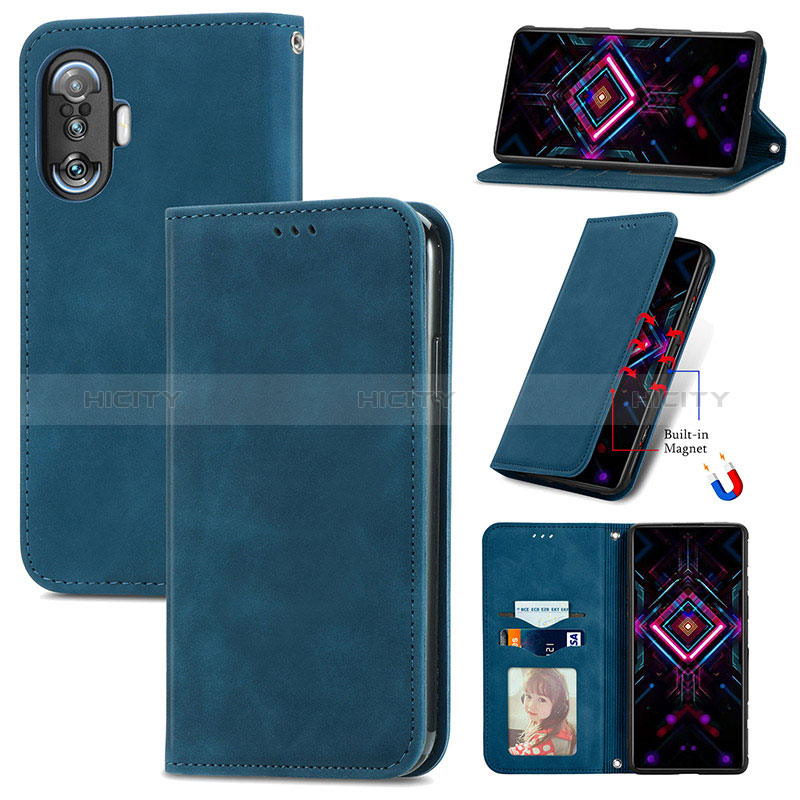 Custodia Portafoglio In Pelle Cover con Supporto S04D per Xiaomi Redmi K40 Gaming 5G