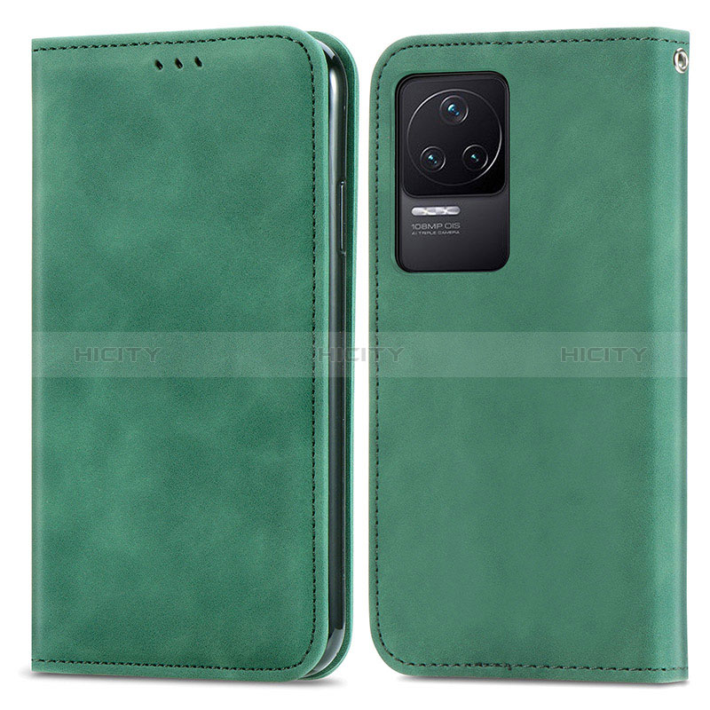 Custodia Portafoglio In Pelle Cover con Supporto S04D per Xiaomi Redmi K50 5G Verde