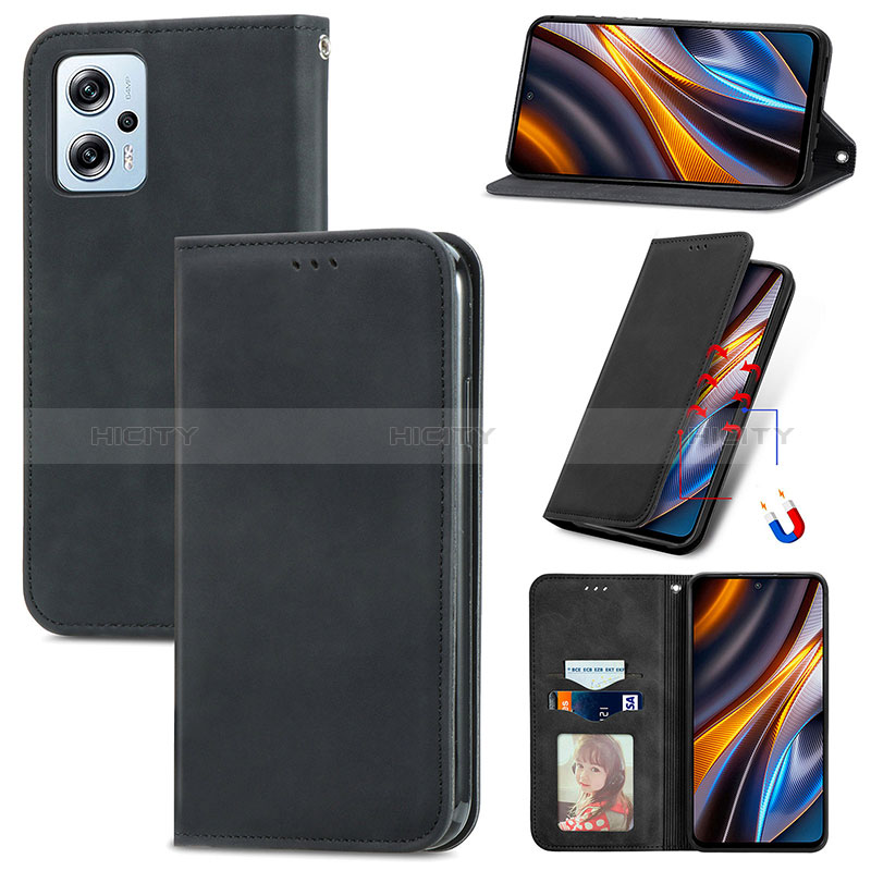 Custodia Portafoglio In Pelle Cover con Supporto S04D per Xiaomi Redmi K50i 5G