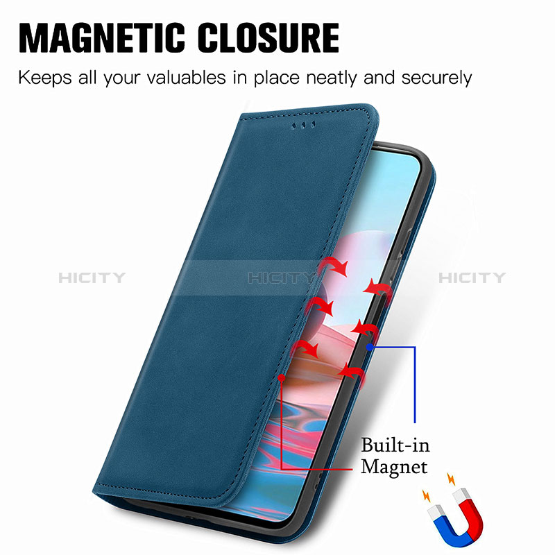 Custodia Portafoglio In Pelle Cover con Supporto S04D per Xiaomi Redmi Note 10S 4G