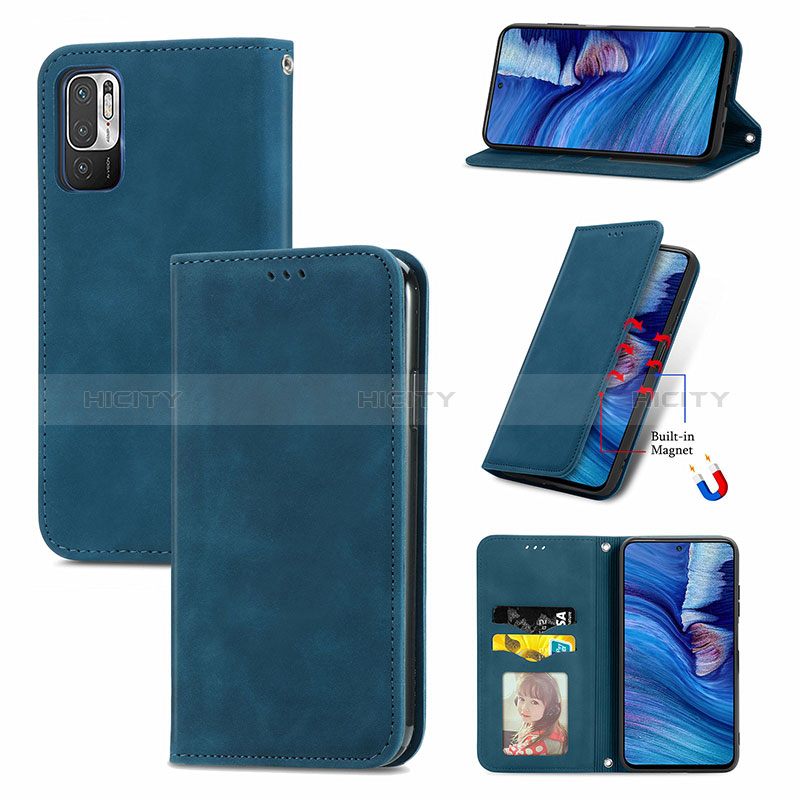 Custodia Portafoglio In Pelle Cover con Supporto S04D per Xiaomi Redmi Note 10T 5G