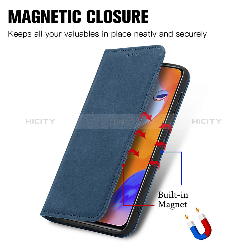 Custodia Portafoglio In Pelle Cover con Supporto S04D per Xiaomi Redmi Note 11 Pro 4G