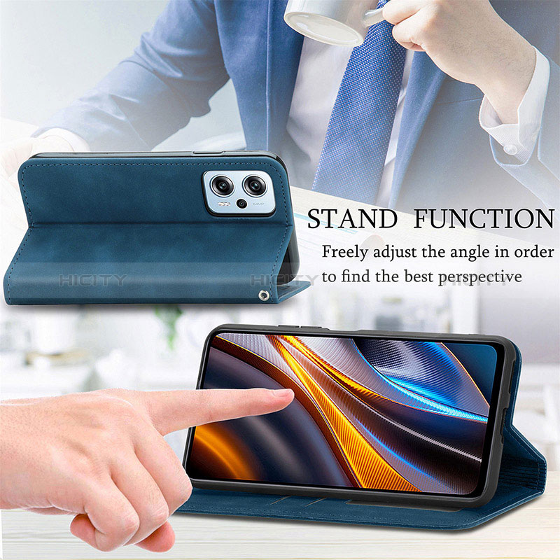 Custodia Portafoglio In Pelle Cover con Supporto S04D per Xiaomi Redmi Note 11T Pro 5G