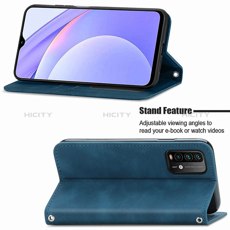 Custodia Portafoglio In Pelle Cover con Supporto S04D per Xiaomi Redmi Note 9 4G