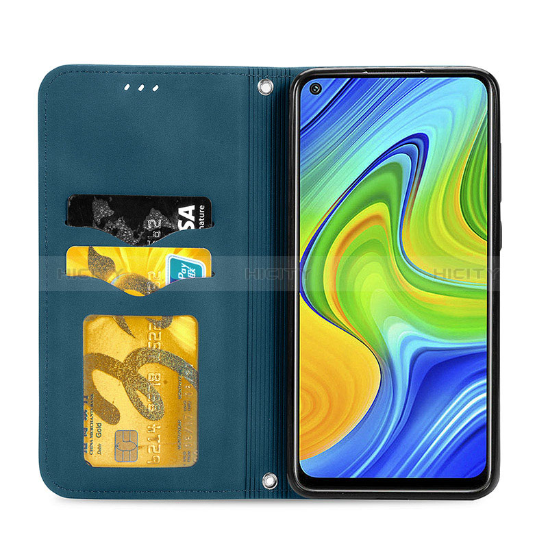 Custodia Portafoglio In Pelle Cover con Supporto S04D per Xiaomi Redmi Note 9