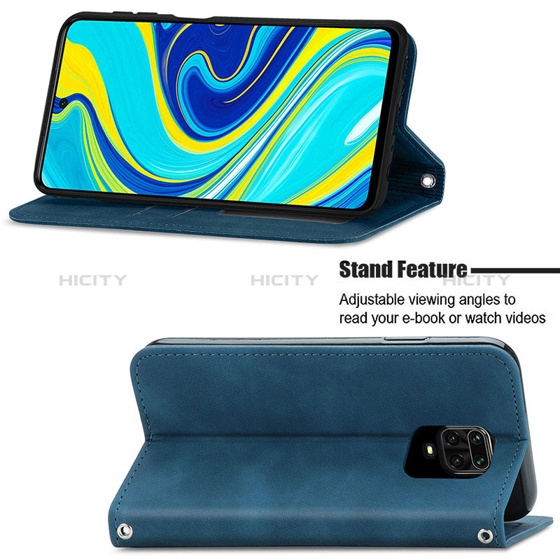 Custodia Portafoglio In Pelle Cover con Supporto S04D per Xiaomi Redmi Note 9 Pro