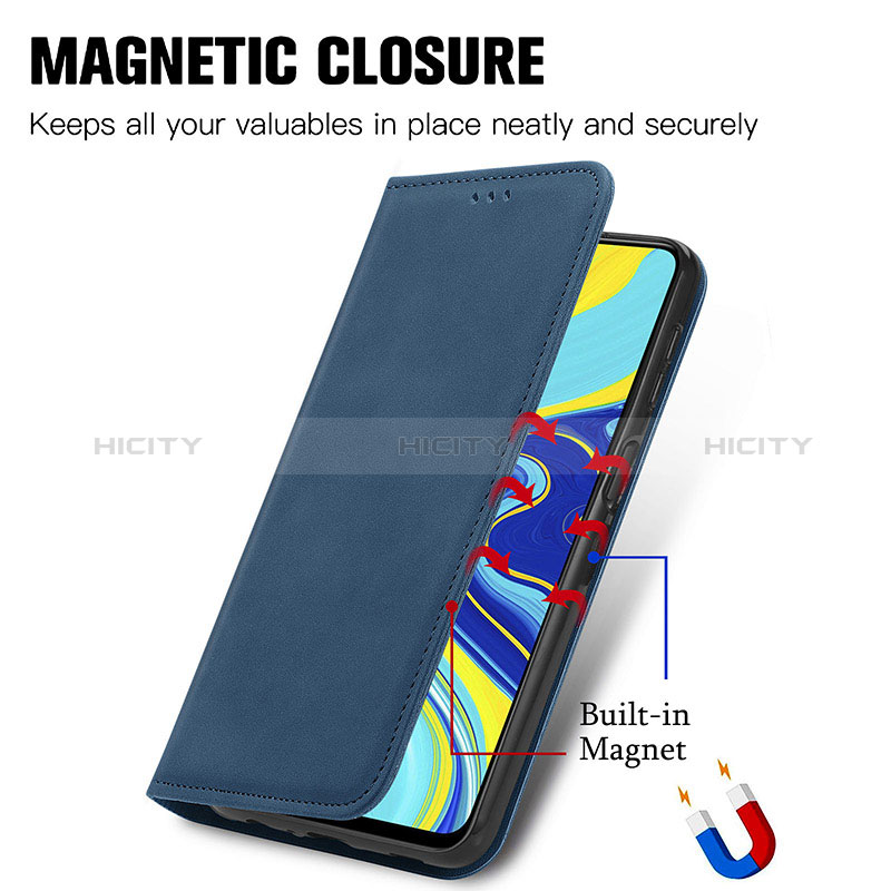 Custodia Portafoglio In Pelle Cover con Supporto S04D per Xiaomi Redmi Note 9 Pro Max