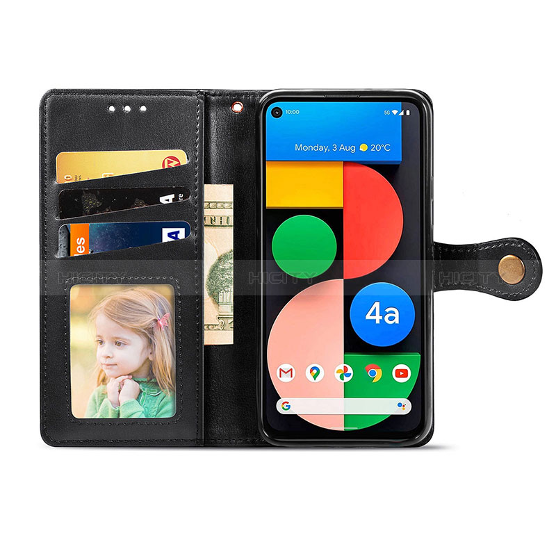 Custodia Portafoglio In Pelle Cover con Supporto S05D per Google Pixel 4a 5G