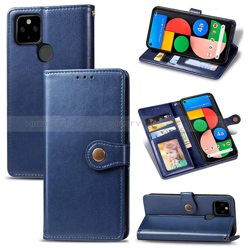 Custodia Portafoglio In Pelle Cover con Supporto S05D per Google Pixel 5